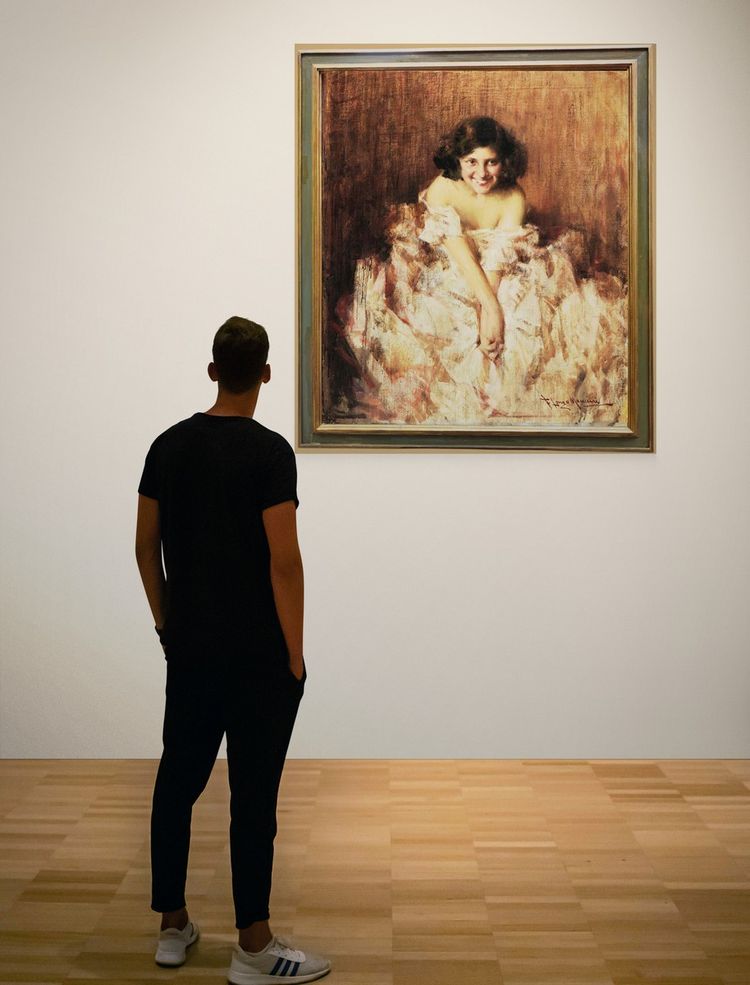 Die Schönheit des Erwachens, Öl auf Leinwand von Francesco Longo Mancini