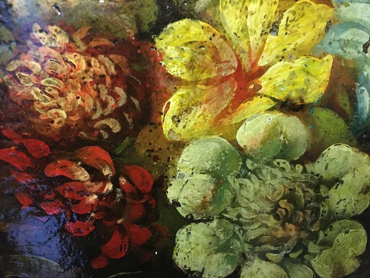 H.S.T. Natura morta con frutta e fiori XVII secolo