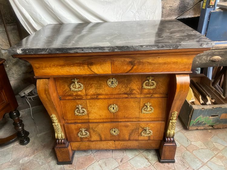 Empire chest of drawers, Mahogany, 19th century