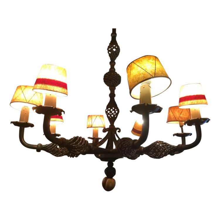Lustre Fer Forgé Années 1940