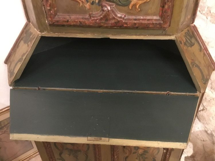 Painted 19th Century Corner Cabinet, Italy