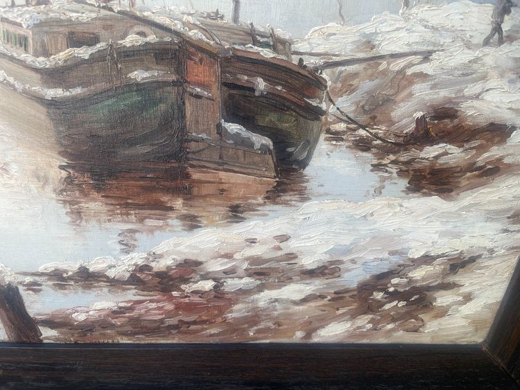 Olio su tela di Leon Abramovich Zeytline 1885-1962