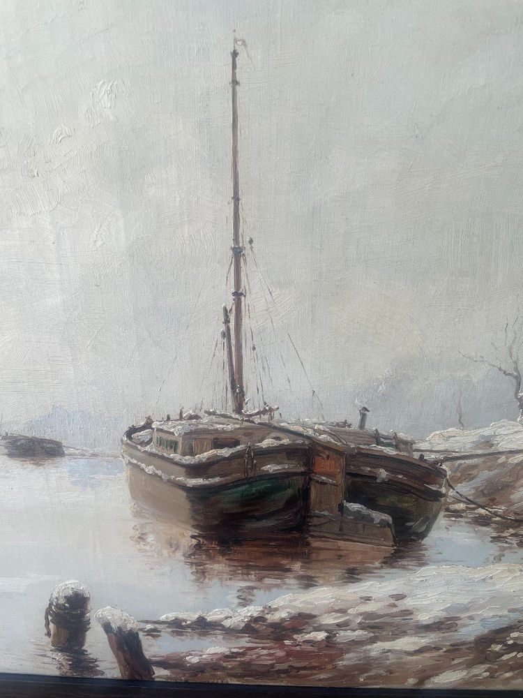 Olio su tela di Leon Abramovich Zeytline 1885-1962