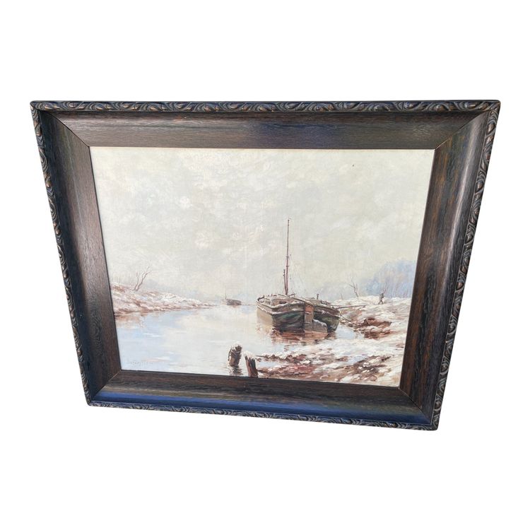 Olio su tela di Leon Abramovich Zeytline 1885-1962