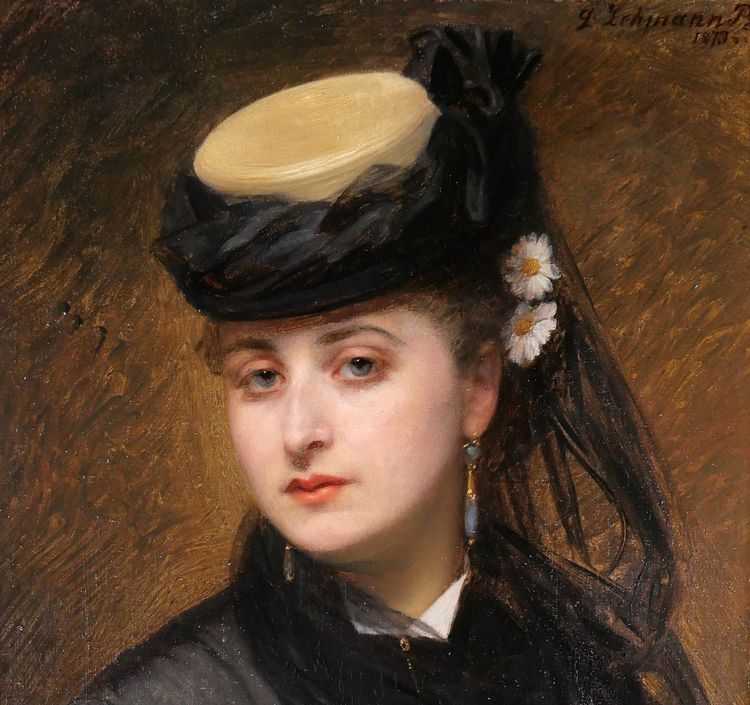 Georges LEHMANN 1834-1901 Portrait einer Frau zu Pferd, Gemälde, 1873, Salon, Impressionismus