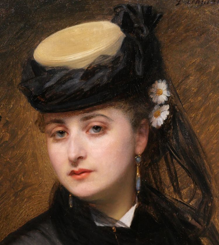 Georges LEHMANN 1834-1901 Portrait einer Frau zu Pferd, Gemälde, 1873, Salon, Impressionismus