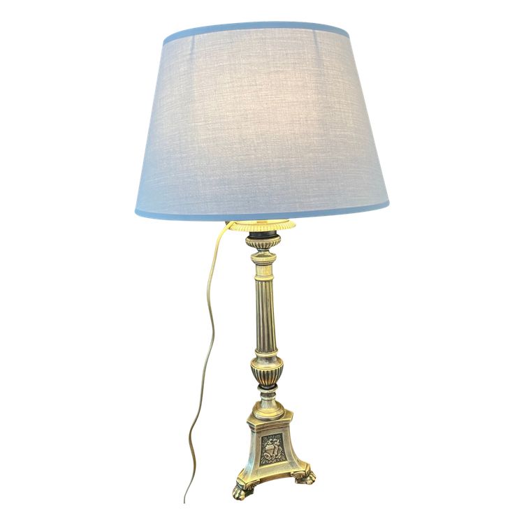Beautiful gilt bronze picnic candle lamp from the Empire period circa 1810