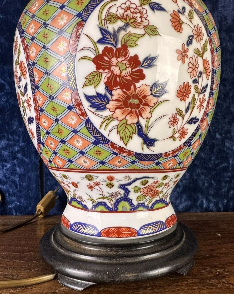 Large Chinese porcelain lamp vase circa 1900