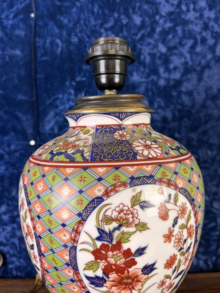 Large Chinese porcelain lamp vase circa 1900