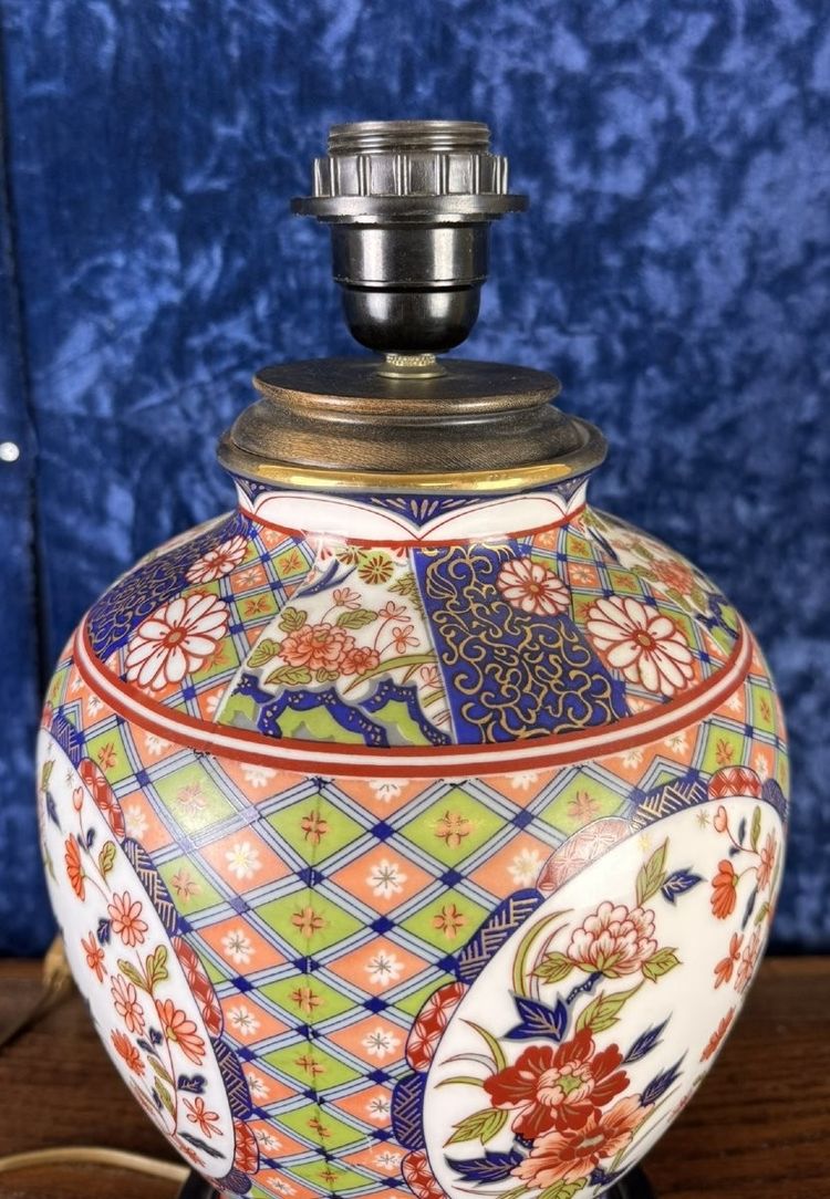 Large Chinese porcelain lamp vase circa 1900