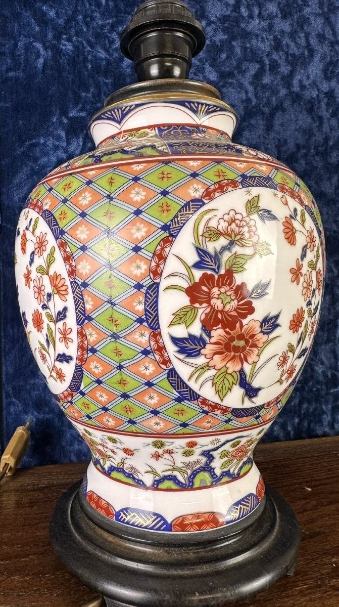Large Chinese porcelain lamp vase circa 1900