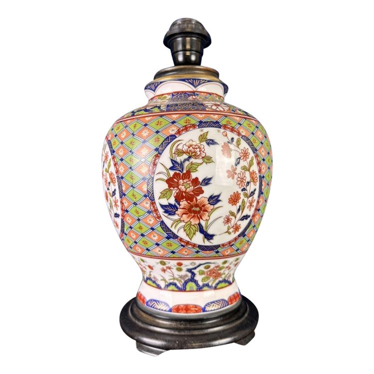 Large Chinese porcelain lamp vase circa 1900