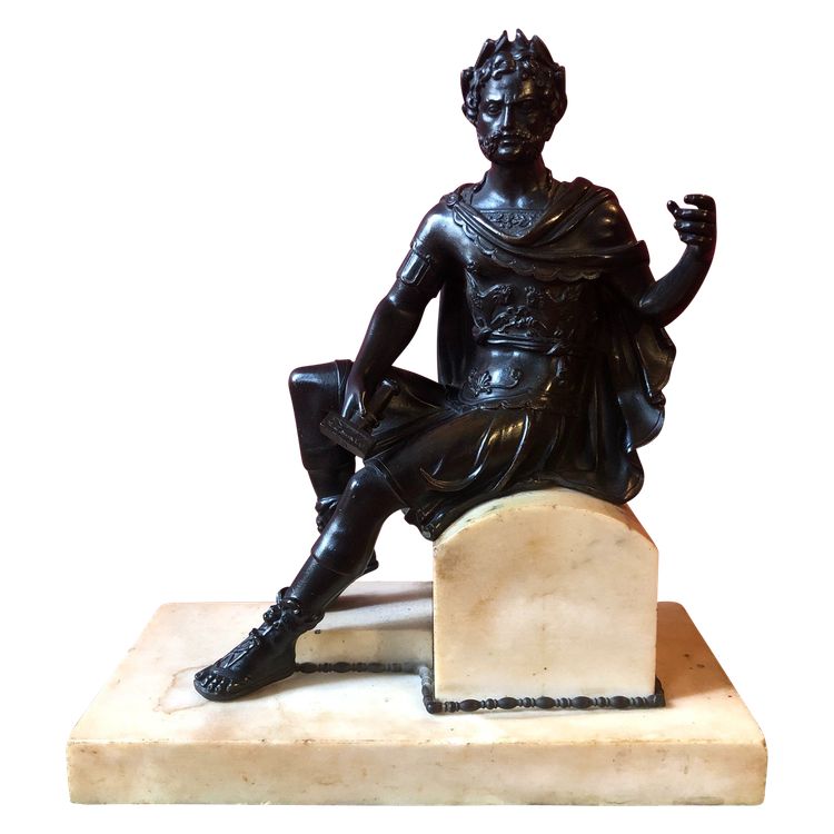 Imperatore romano, bronzo, XIX secolo