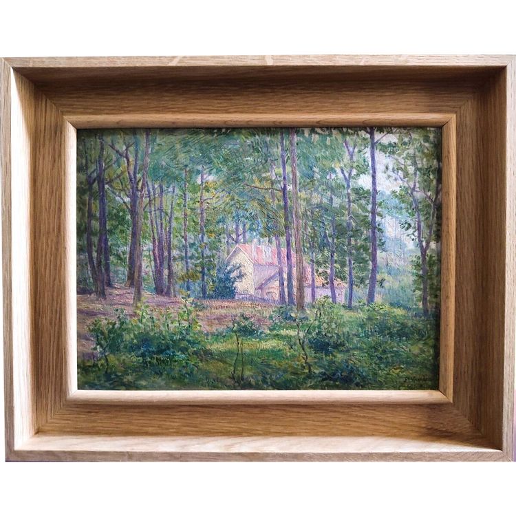 Bois près de Meudon (Versailles), Öl auf Tafel von Fritz Van Loo (1871-1957)