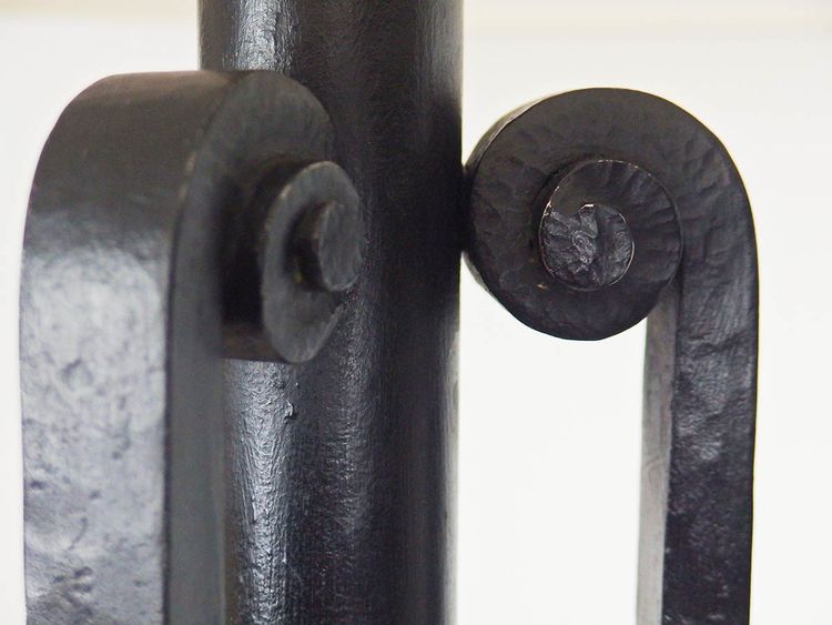 Art Deco wrought iron floor lamp by Emil Maïer