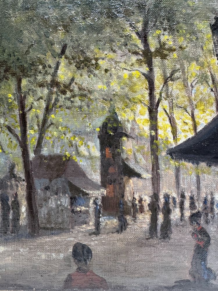 Carriere (XIX-XX) - Paris, Rue parisienne animée, circa 1900
