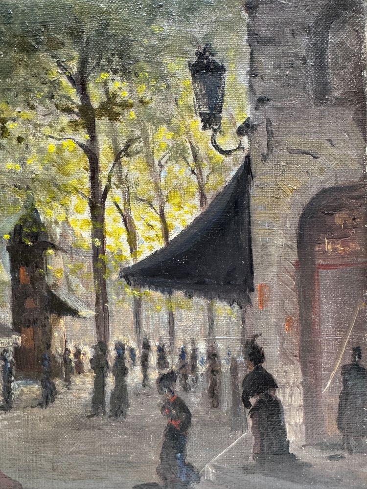 Carriere (XIX-XX) - Paris, Rue parisienne animée, circa 1900