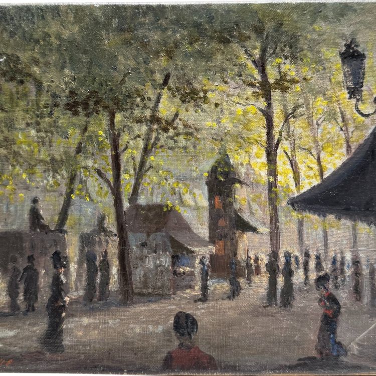 Carriere (XIX-XX) - Paris, Rue parisienne animée, circa 1900