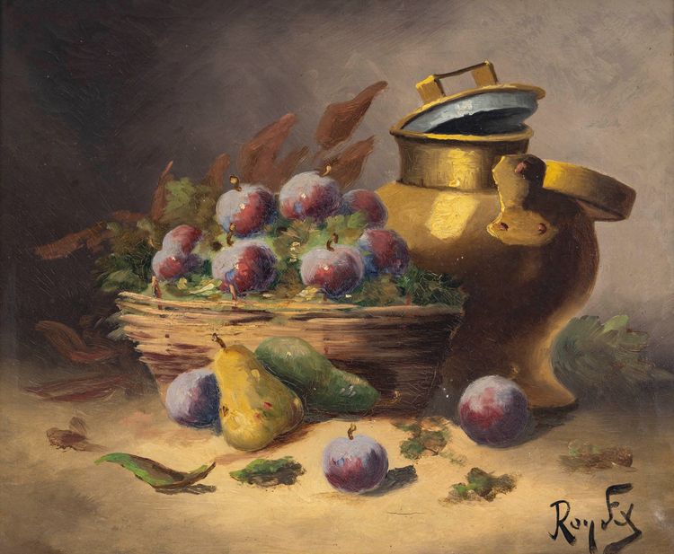 A pair of still life paintings, Roy FX