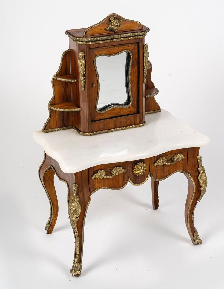 Miniature secretaire bonheur du jour, late 19th century