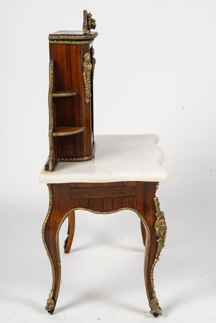 Miniature secretaire bonheur du jour, late 19th century