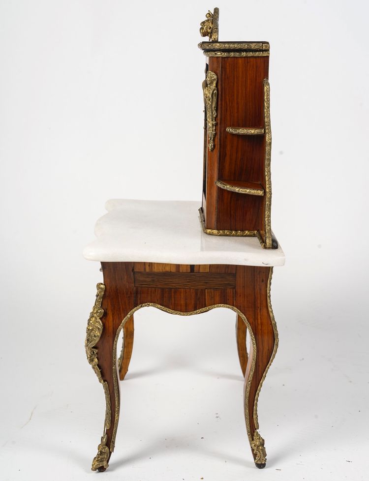 Miniature secretaire bonheur du jour, late 19th century