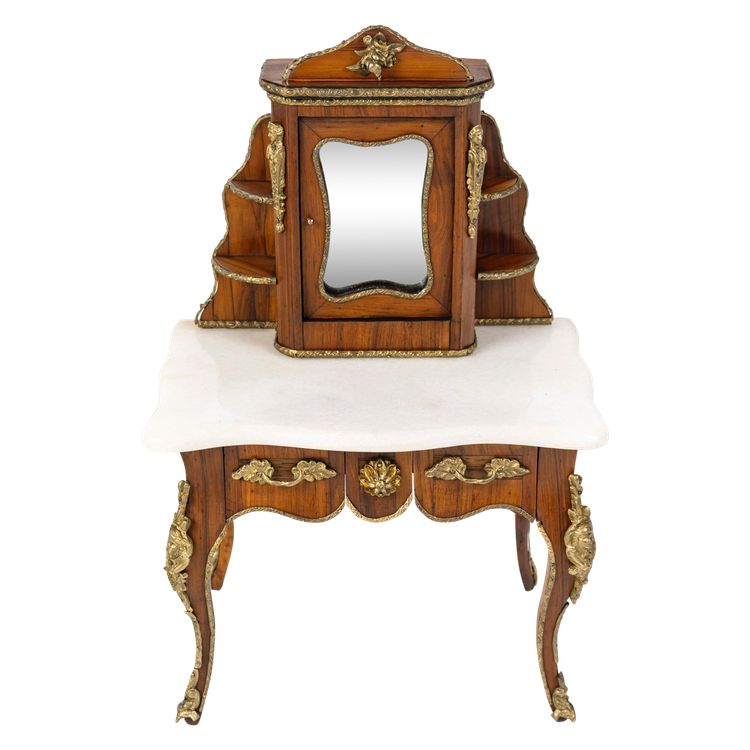 Miniature secretaire bonheur du jour, late 19th century