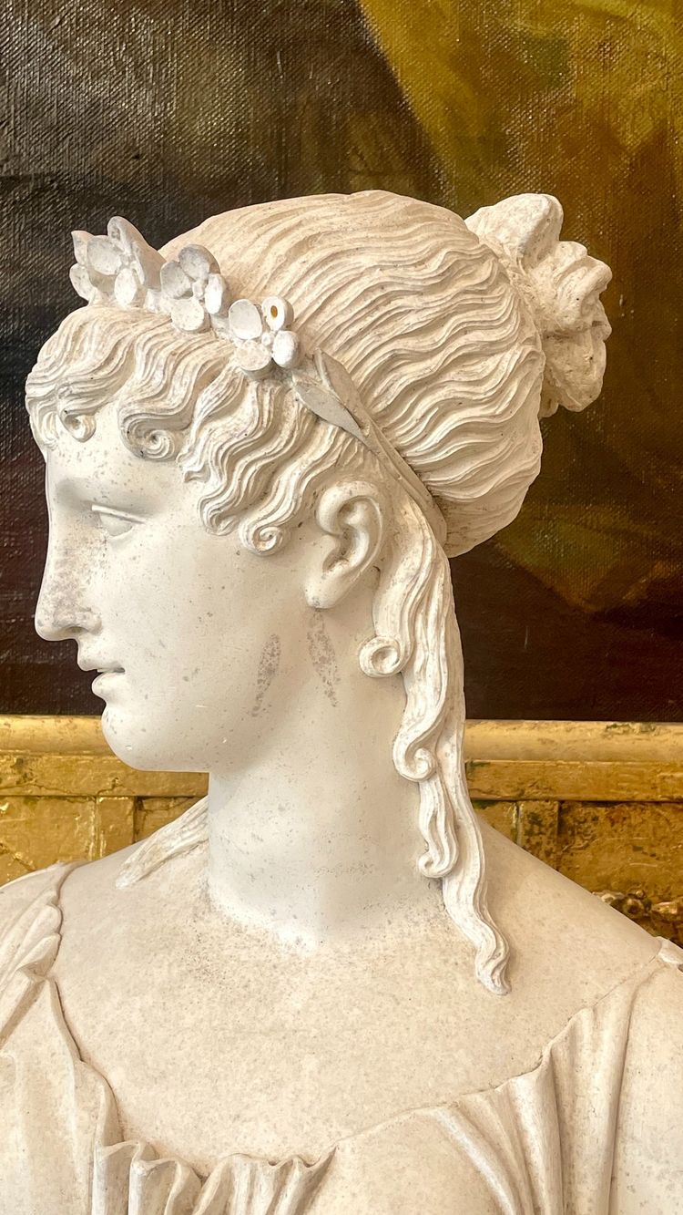 Plaster Bust in the Style of the Merveilleuses, 19th Century