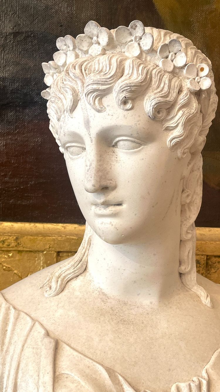 Plaster Bust in the Style of the Merveilleuses, 19th Century