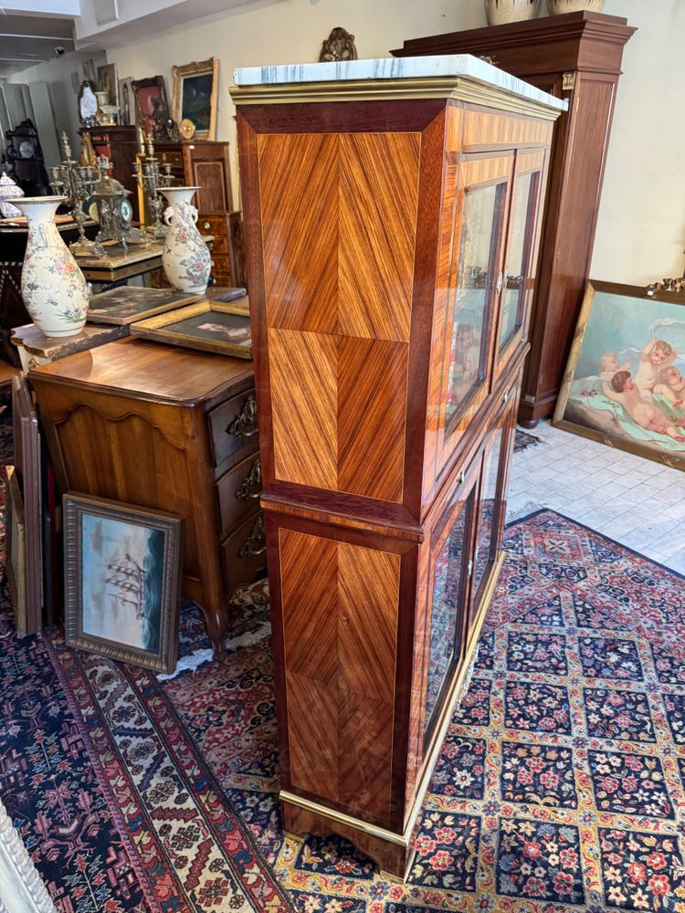 Libreria intarsiata Luigi XVI XIX secolo