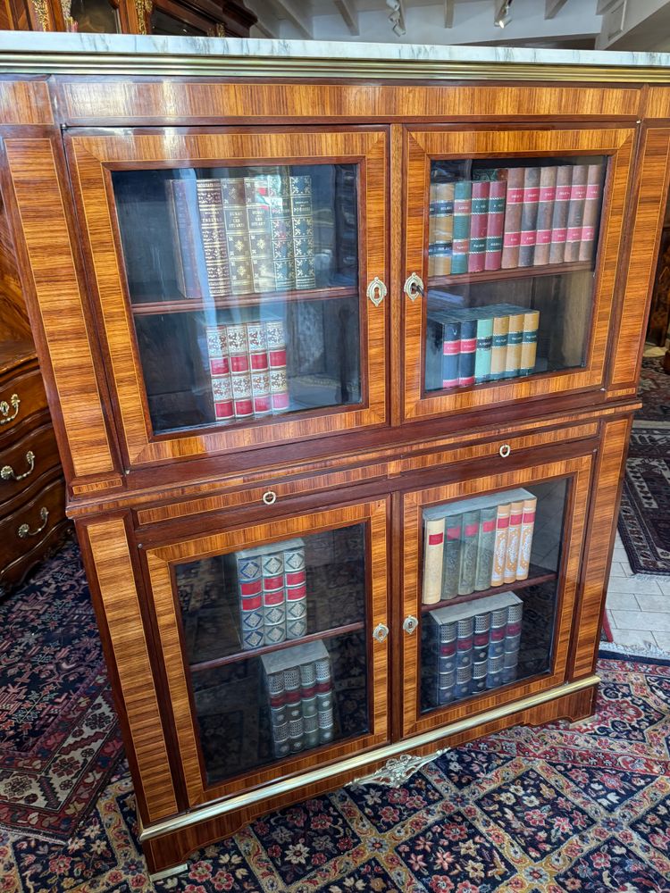 Libreria intarsiata Luigi XVI XIX secolo