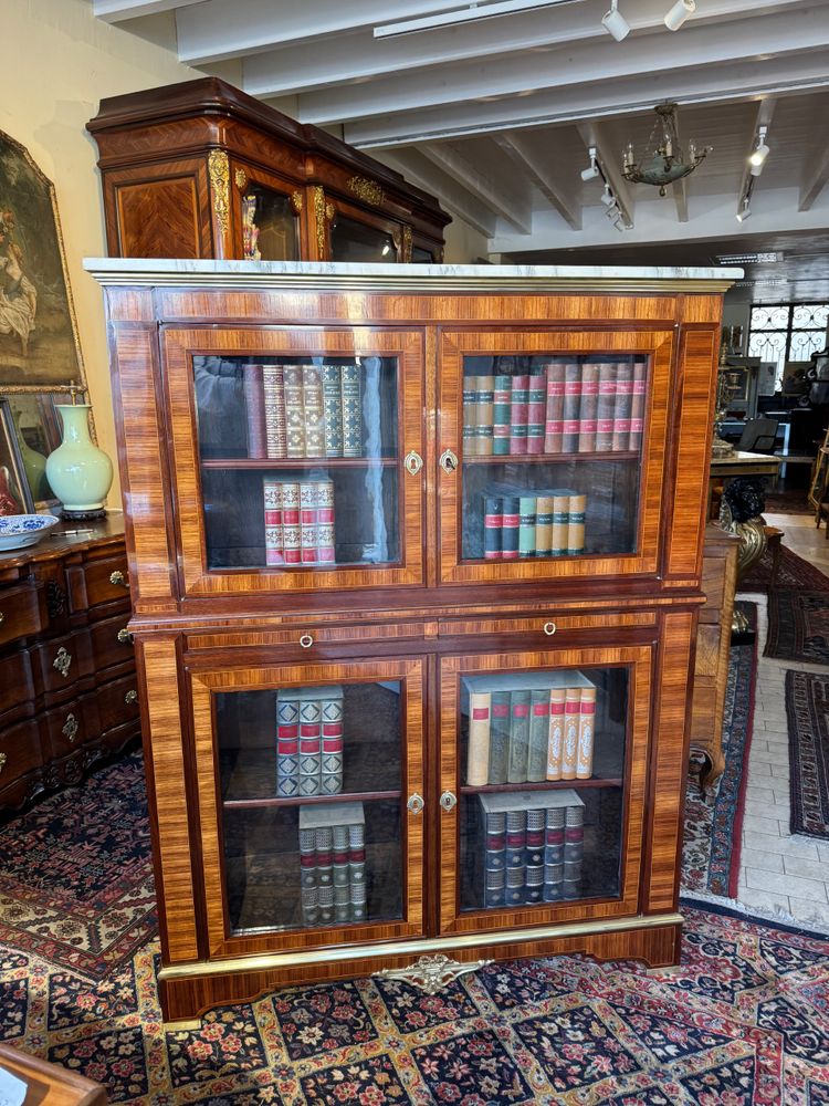 Libreria intarsiata Luigi XVI XIX secolo
