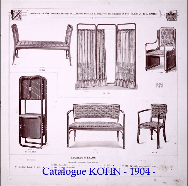 Fauteuil N°719 de Kohn, Secession viennoise 1905 - no Thonet -
