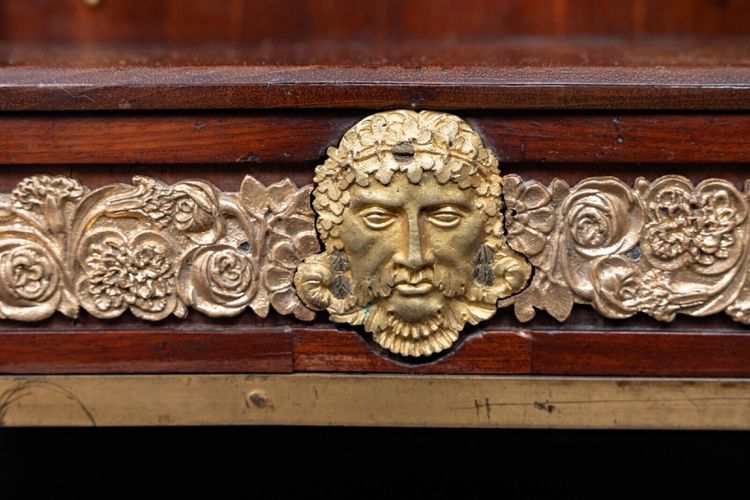 Maison Balthazard mahogany ormolu cherub clock enamel dial