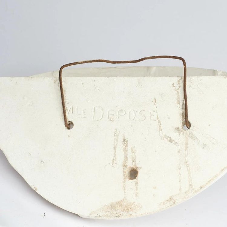 art deco plaster sconce with naiad decoration circa 1930