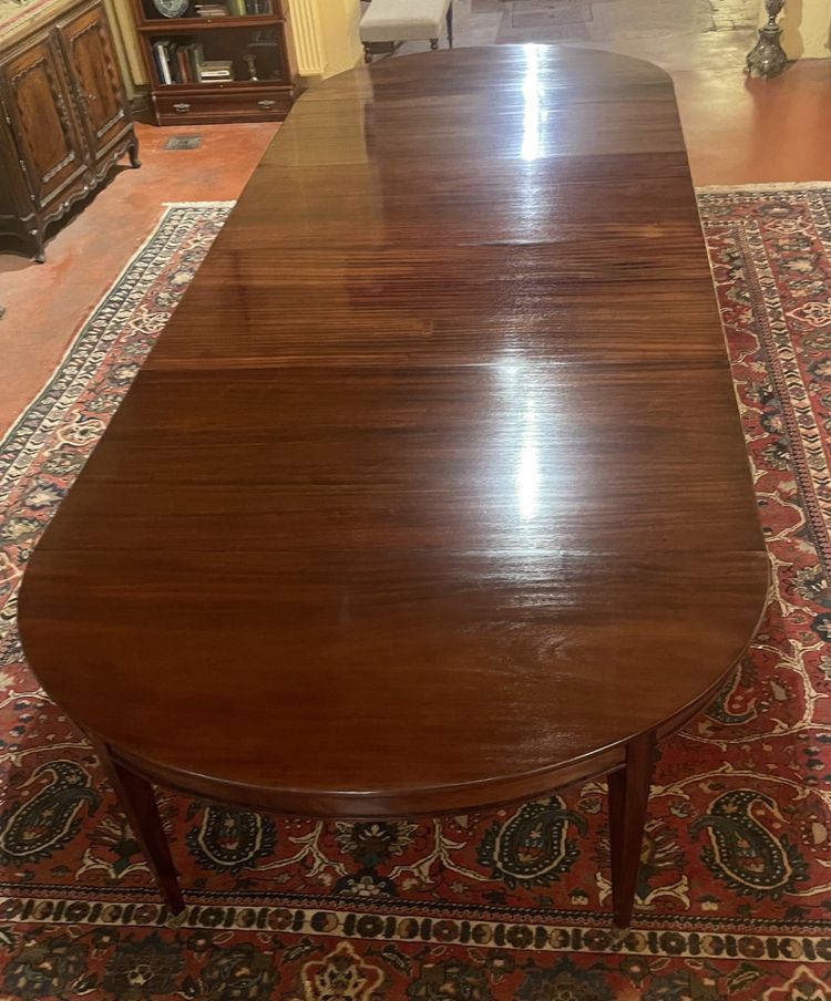 Table De Salle à Manger d'époque 18° Siècle 8 pieds En Acajou de 4m08 de long