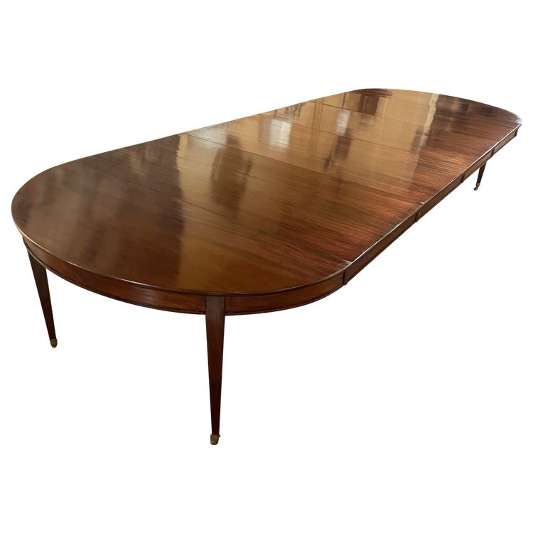 Table De Salle à Manger d'époque 18° Siècle 8 pieds En Acajou de 4m08 de long