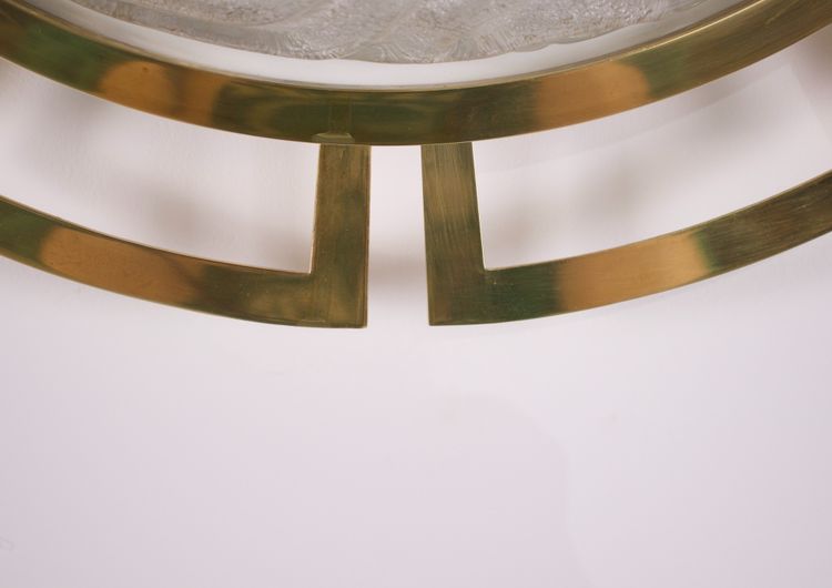 Large wall / ceiling light "soleil" in brass and Murano