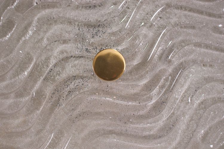 Large wall / ceiling light "soleil" in brass and Murano
