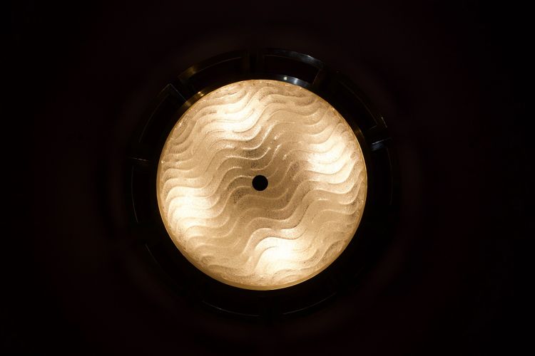 Large wall / ceiling light "soleil" in brass and Murano