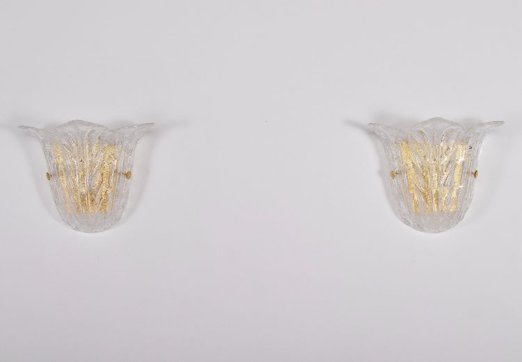 Pair of Aux Feuilles d'Acanthes sconces