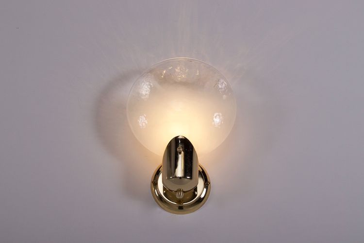 Paire d’Appliques Lenticulaire en Verre Opalescent