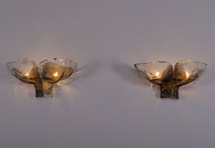 Large pair of Murano sconces