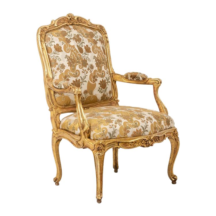 Fauteuil de style Louis XV, avec son dossier à la reine. Époque 1900-1950. LS5602435?M
