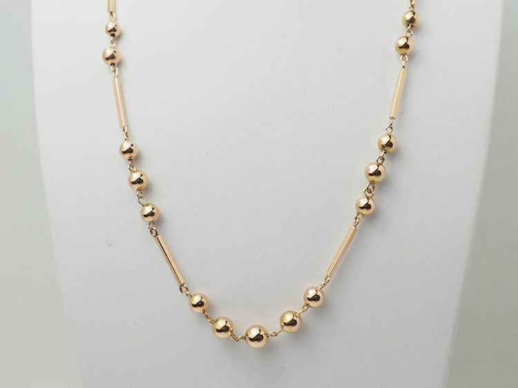 Collana di palline in oro rosa
