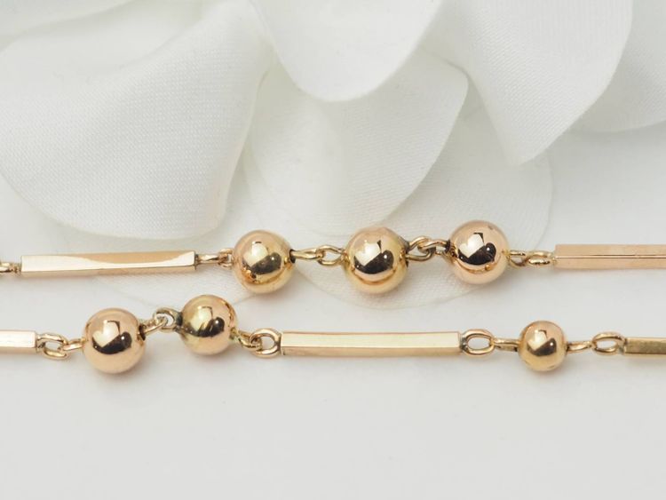 Collana di palline in oro rosa