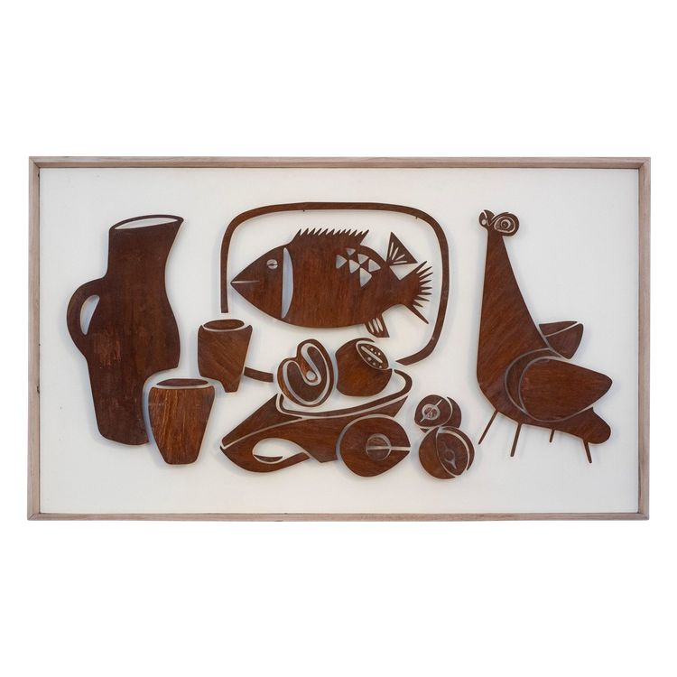 Decorative metal panel entitled "Natumo". Contemporary work. LS58883367C