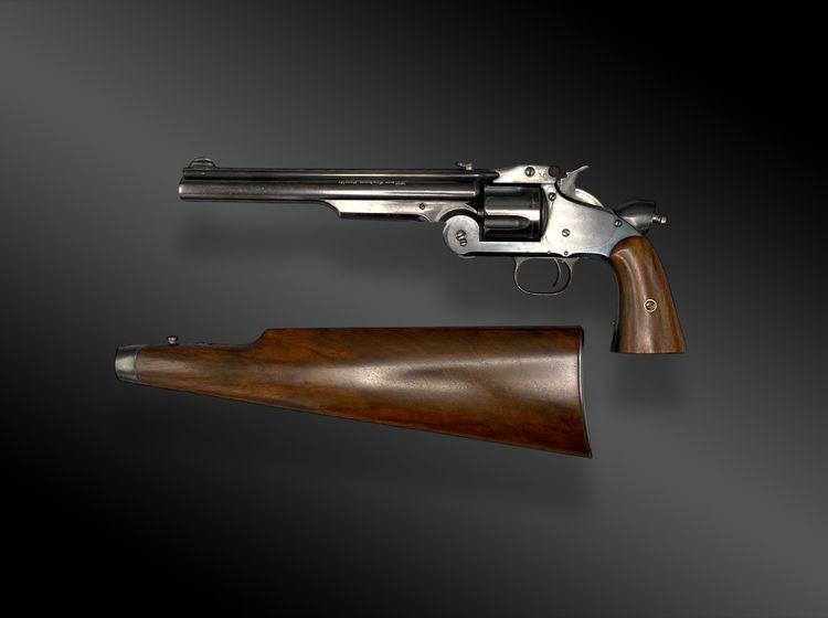 Smith & Wesson N°3 Revolver set with additional stock, finished by Gastinne Renette.