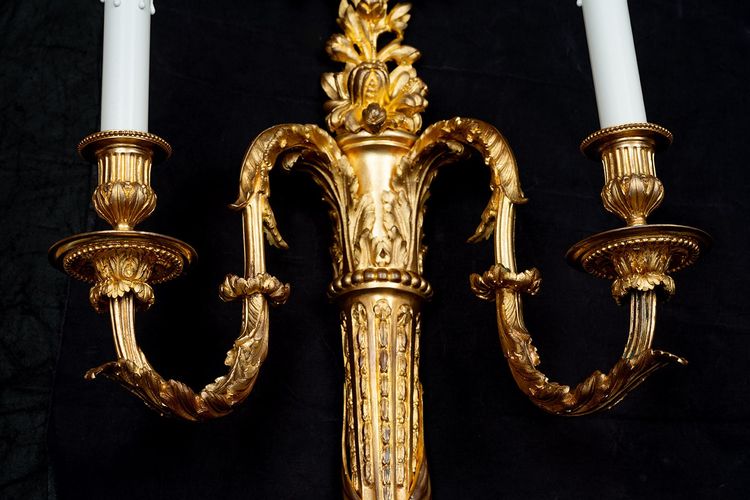 Paire d'appliques anciennes, France, XIXe siècle.