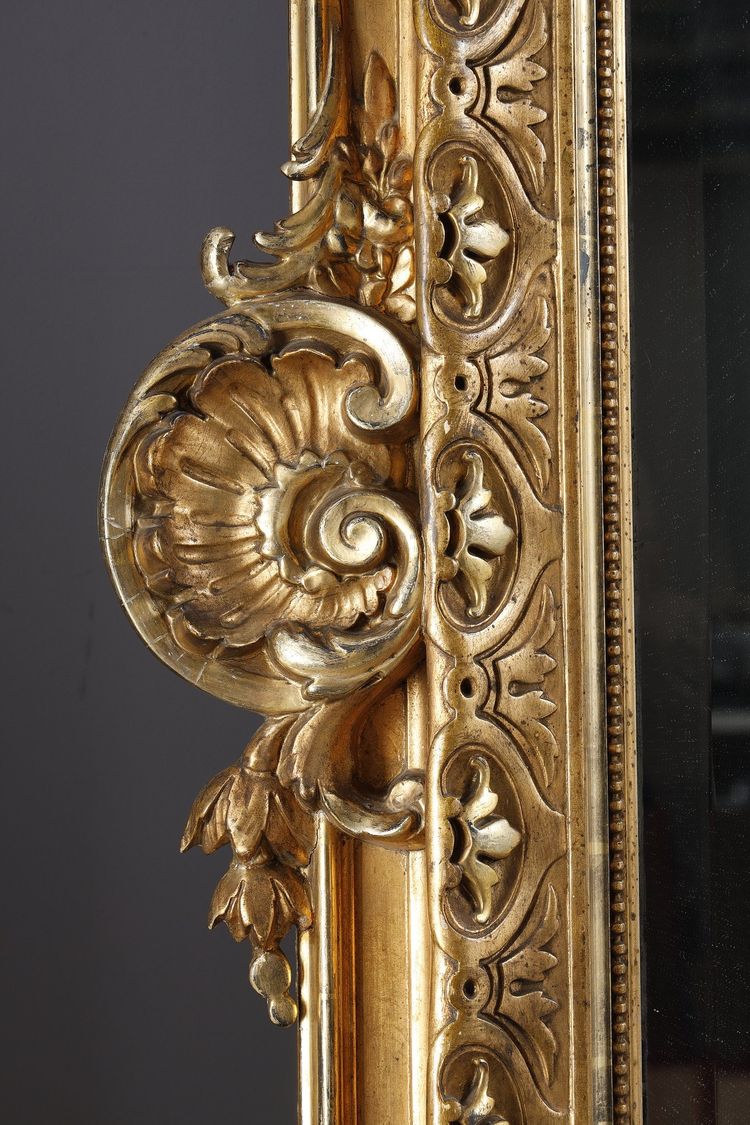 MONUMENTAL LOUIS XVI MIRROR, NAPOLEON III PERIOD WORK